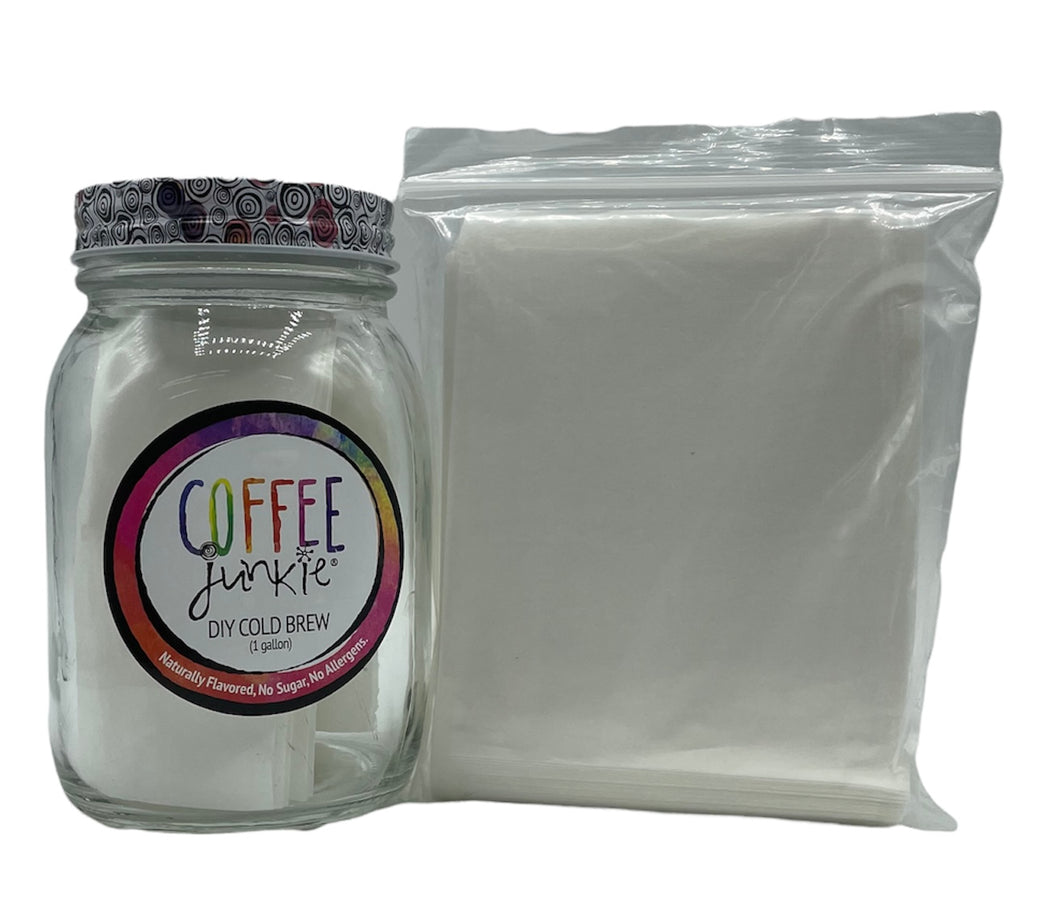Free 100 Cold Brew/Iced Tea Filters and Mason Mug